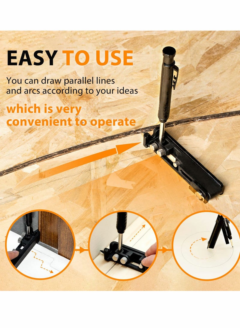 Zikra Multi-function Scribing Tool, Construction Pencil, Aluminum Alloy Scribe Tool with Deep Hole Pencil - Image 4