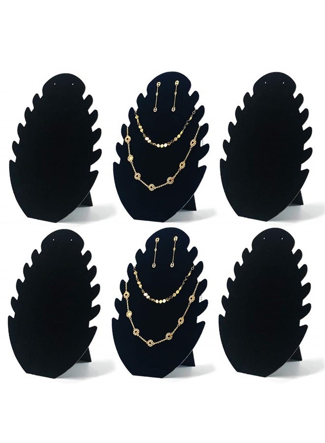 Jewelry Display Stand Necklace Display Stand, Jewelry Easel Necklace and Earing Set Display Large Capacity Necklace Holder Velvet, 6PCS  - Image 1
