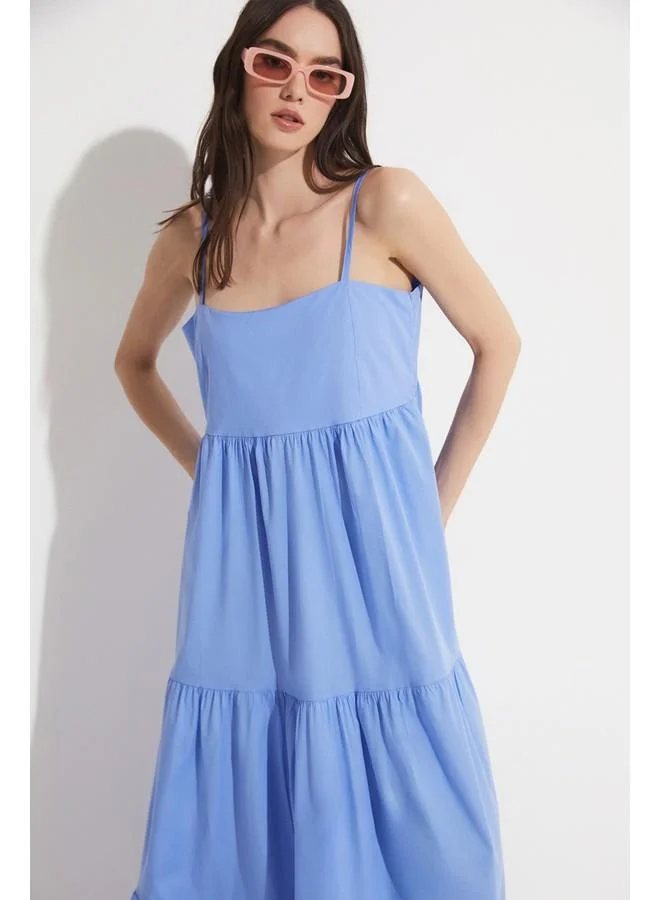 JUNE Tiered Cotton Dress