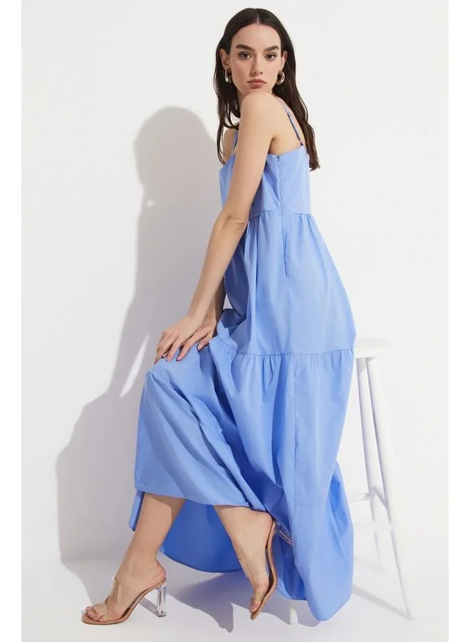 JUNE Tiered Cotton Dress