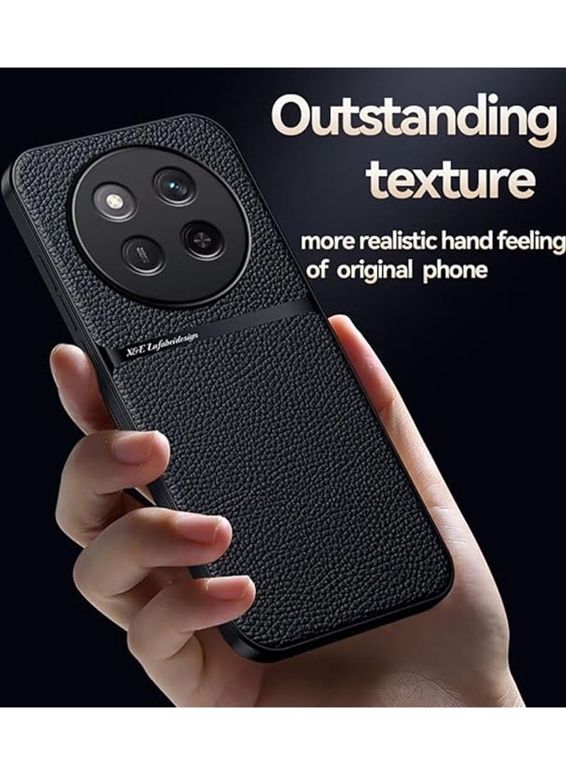 General Compatible with Honor X9c 5G/Honor X60 Pro Case [Support Magnetic Car Holder] New Luxury Leather Matte Hard Phone Cover for Honor X9c Shockproof Bumper  - Image 4