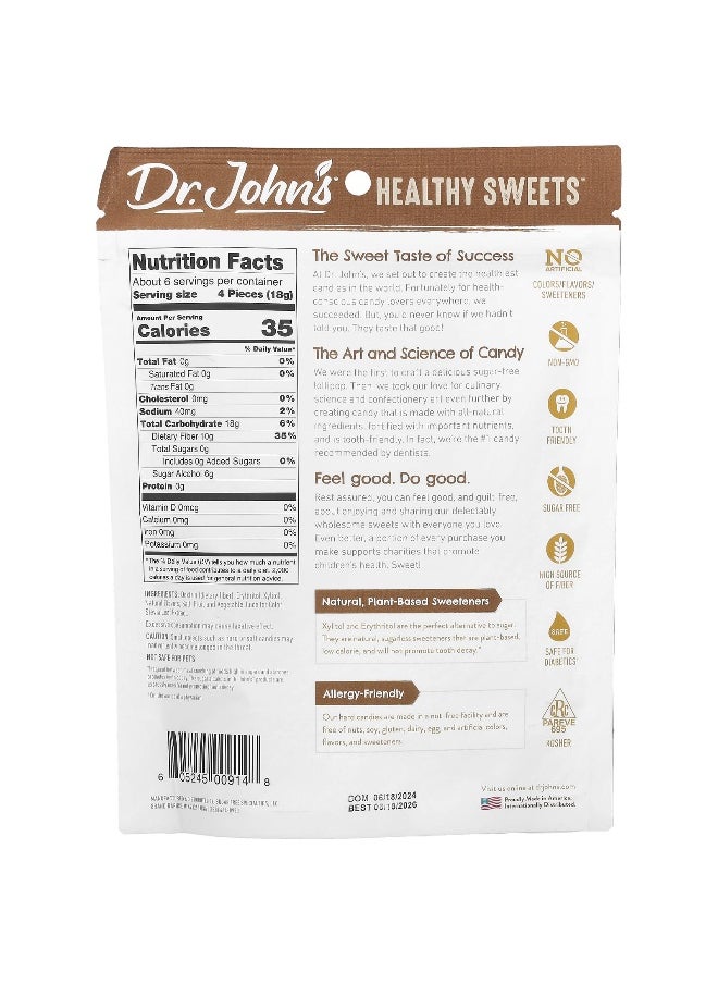 Dr. John's Healthy Sweets Dr. John's Healthy Sweets, Butterscotch Hard Candy, + Fiber, Sugar Free, 3.85 oz (109 g)  - Image 2