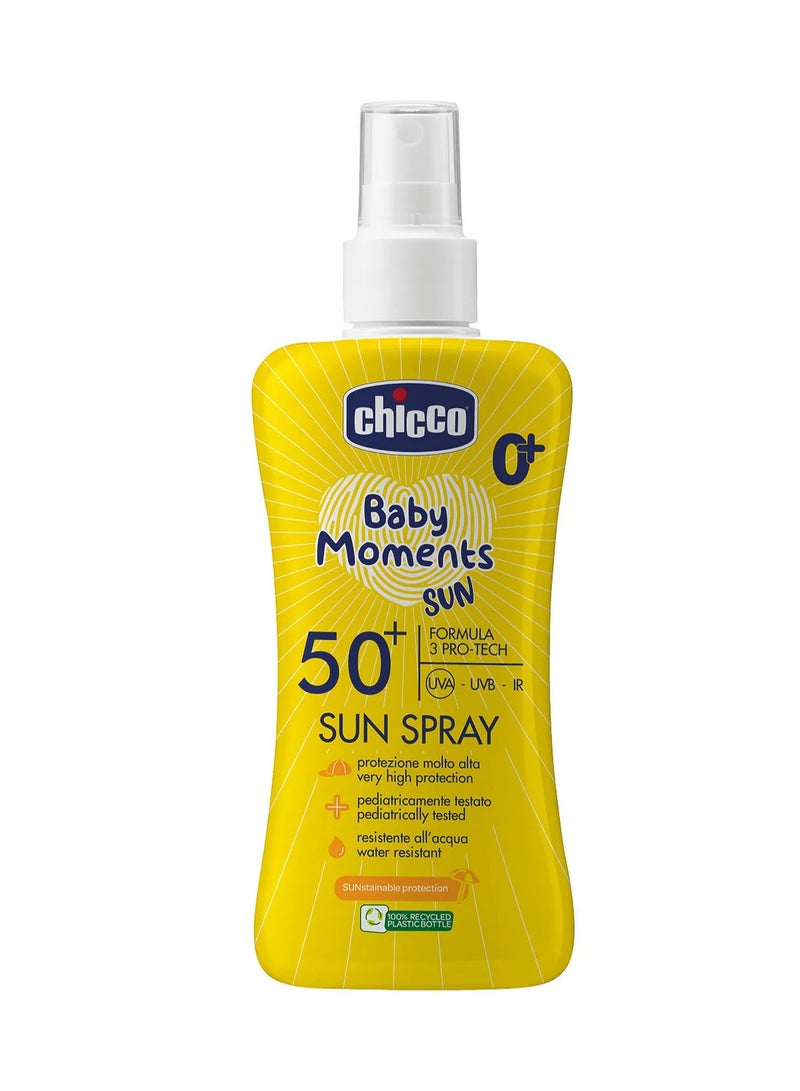 بخاخ الشمس من شيكو لحظات الطفل، حماية من الشمس، SPF50+ - 150 مل