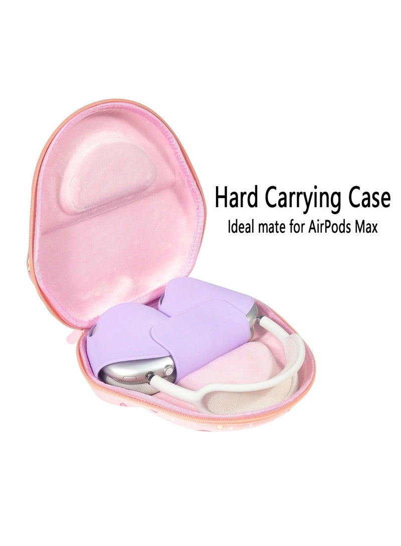 X-level Case For Air Pods Max Earphone Storage Bag For Air Pods Max Cartoon Pattern Protective Cover Travel Storage Bag Eva Zipper Carrying Hard Case Cover For Air Pods Max - Image 3