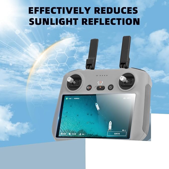 Saco حماية شاشة هيدروجيل لـ DJI Air 3، Mavic 3 Classic/Pro، Mini 4 Pro، RC Mini 3 و Pro – غير لامع مضاد للتوهج، مقاوم للخدوش، مضاد لبصمات الأصابع، ذاتية الشفاء، عبوة من 2 - Image 2