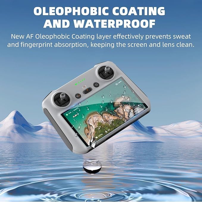 Saco حماية شاشة هيدروجيل لـ DJI Air 3، Mavic 3 Classic/Pro، Mini 4 Pro، RC Mini 3 و Pro – غير لامع مضاد للتوهج، مقاوم للخدوش، مضاد لبصمات الأصابع، ذاتية الشفاء، عبوة من 2 - Image 3