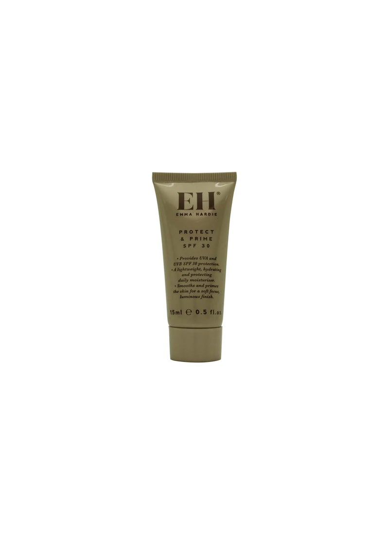 EMMA HARDIE - Emma Hardie 15ml Protect  Prime SPF30 Protection Sunscreen Moisturiser with Hyaluronic Acid Defences Against UVA  UVB Damage and Premature Ageing Excellent as MakeUp Primer Vegan  Cruelty Free - Image 1