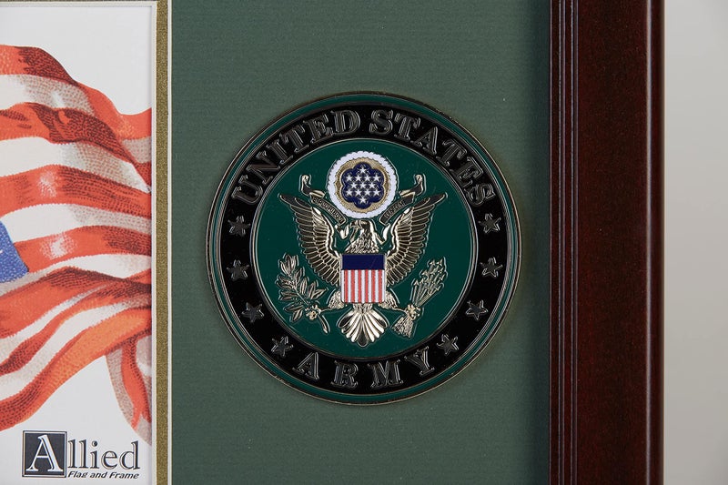 Allied Flag US Picture Frame - 4x6 Portrait with US Army Medallion Crafted from Premium Materials - Made in USA - Image 2