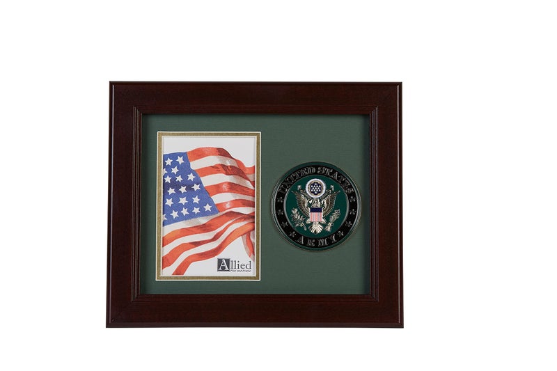 Allied Flag US Picture Frame - 4x6 Portrait with US Army Medallion Crafted from Premium Materials - Made in USA - Image 1