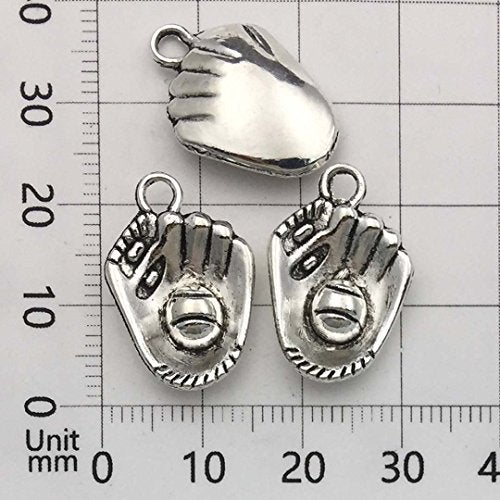 Youdiyla 60pcs Baseball Theme Charms Collection - Mixed Antique Silver Bat Glove Ballgame Sports Ball Softball Metal Alloy Pendants for Jewelry Making DIY Findings (HM130) - Image 3