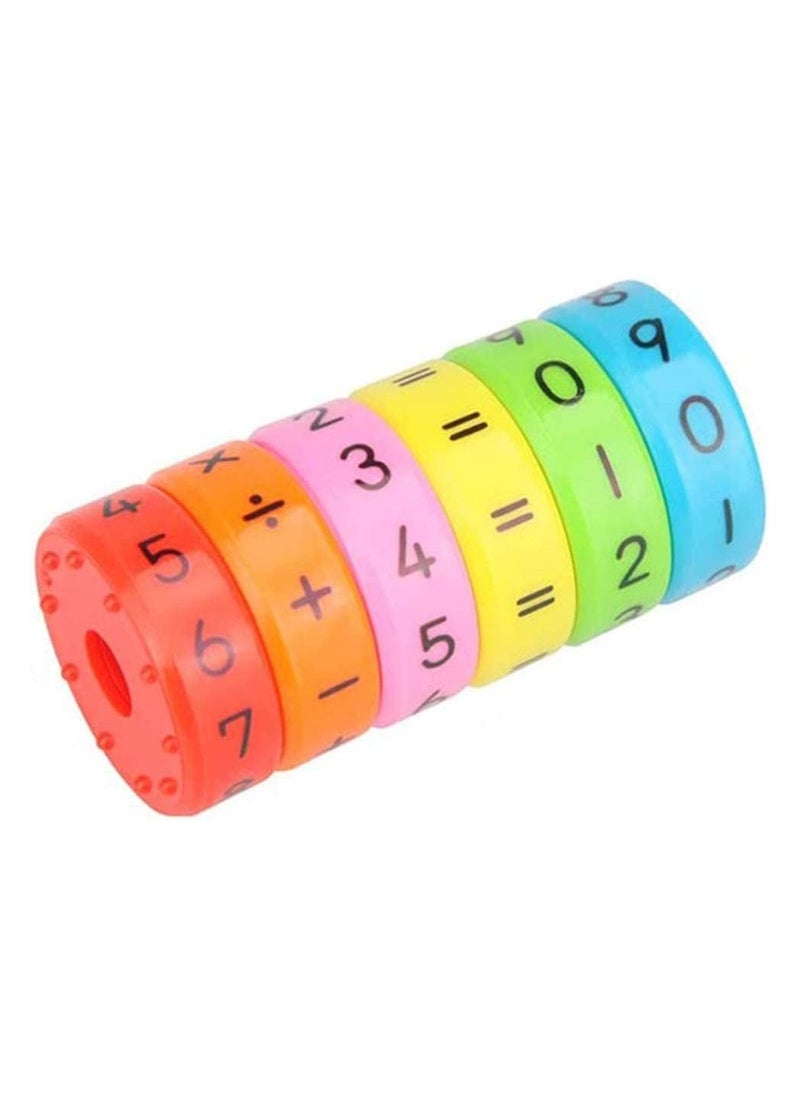JUNI - JUNI 2 Pcs Magnetic Arithmetic Learning Toy, Cylinder Numbers Toys, Intelligence Brain Developing Toy, Children Number Game Blocks, Magnetic Math Toy - Image 1