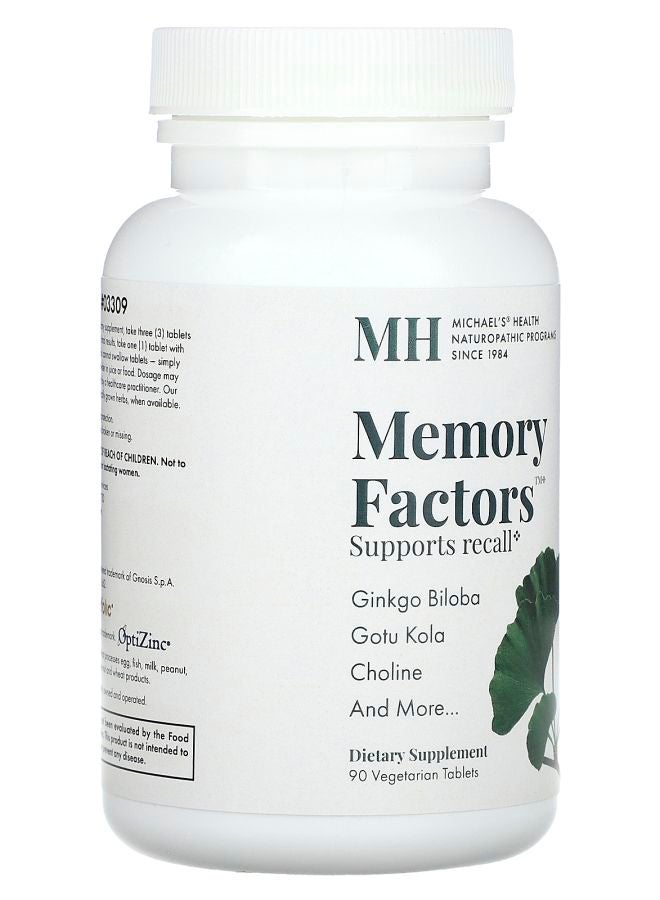 Michael's Naturopathic Memory Factors 90 Vegetarian Tablets - Image 2