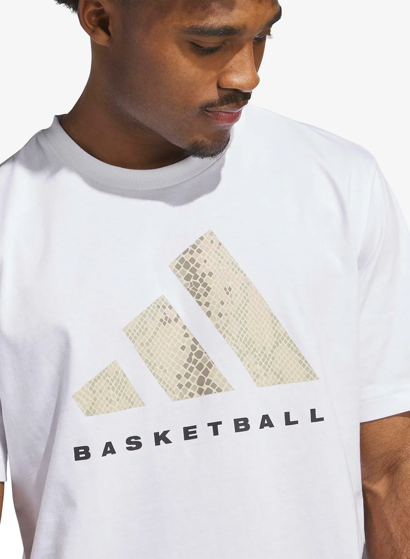 Adidas WHITE Snake Hook Graphic T-Shirt for Men | Best Price UAE