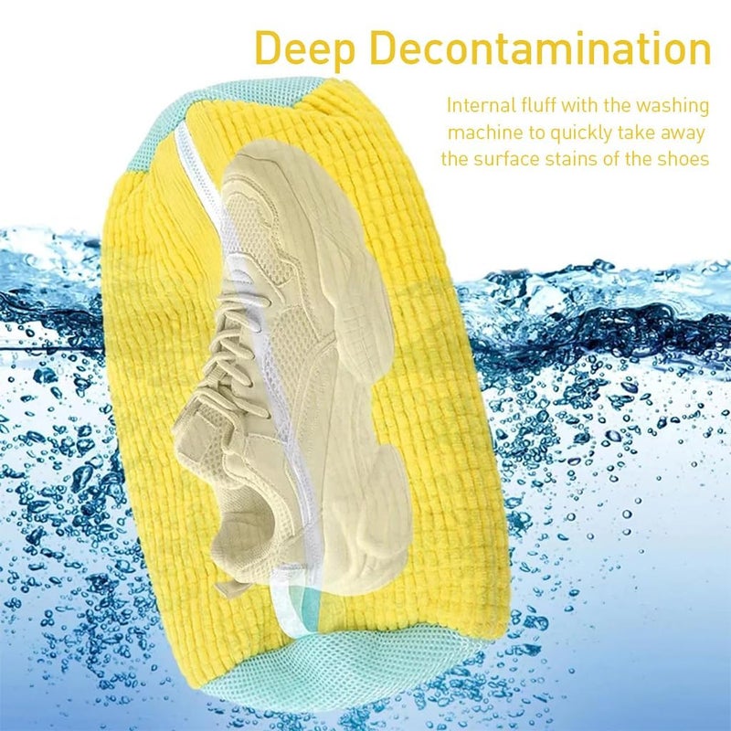 HOFASON HOFASON Shoe Washing Machine Bag Mesh Laundry Washing Bags With 1000 bristles Premium Rust Free Zipper Scrubba Washing Bags For Shoes Laundry Blouse Bra Hosiery Lingerie Stocking Jeans - Image 3