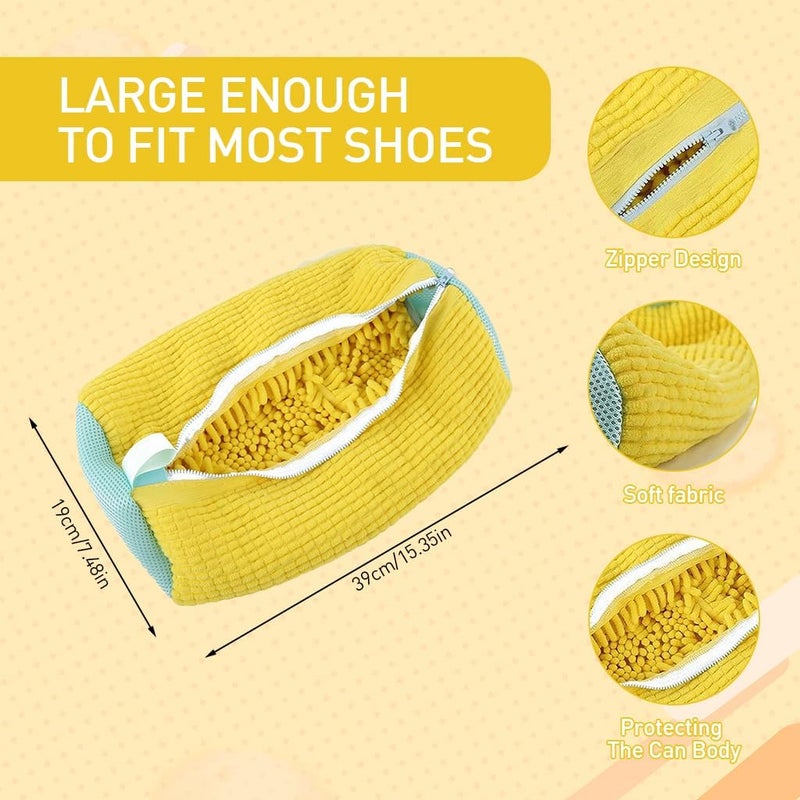 HOFASON HOFASON Shoe Washing Machine Bag Mesh Laundry Washing Bags With 1000 bristles Premium Rust Free Zipper Scrubba Washing Bags For Shoes Laundry Blouse Bra Hosiery Lingerie Stocking Jeans - Image 2