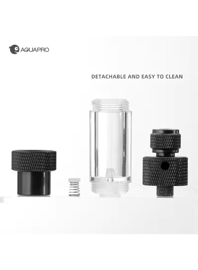 اكوابرو جهاز عداد فقاعات AQUAPRO CO2 الذكي، فقاعات ثاني أكسيد الكربون، ملحقات حوض السمك، خزان الصيد، النباتات المائية، أسطوانة صمام فحص ثاني أكسيد الكربون - Image 5