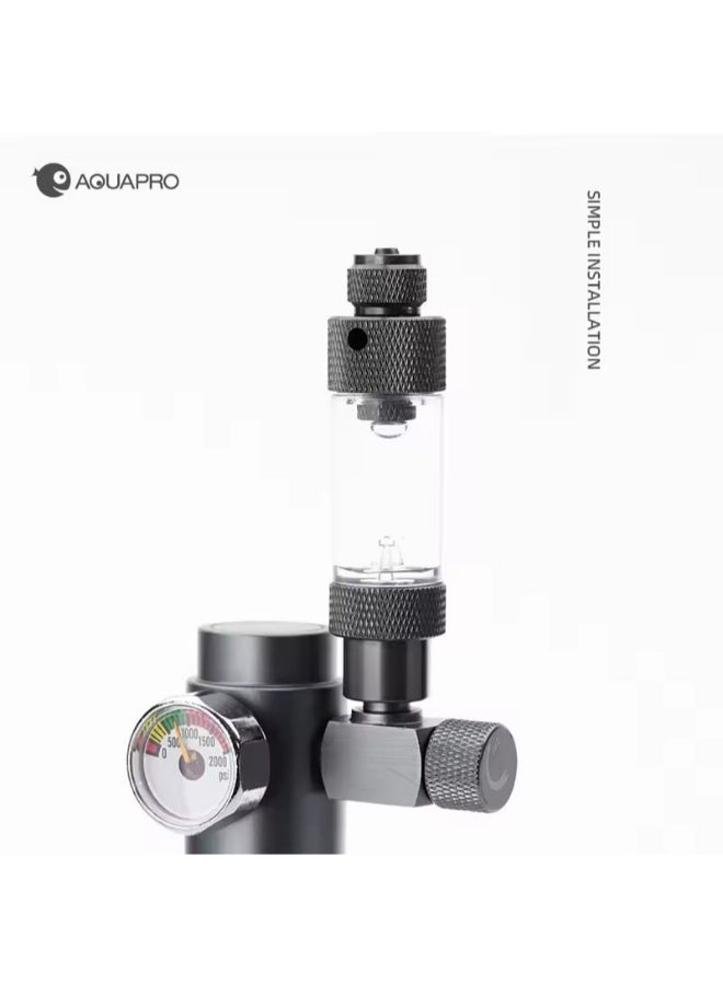 اكوابرو جهاز عداد فقاعات AQUAPRO CO2 الذكي، فقاعات ثاني أكسيد الكربون، ملحقات حوض السمك، خزان الصيد، النباتات المائية، أسطوانة صمام فحص ثاني أكسيد الكربون - Image 3