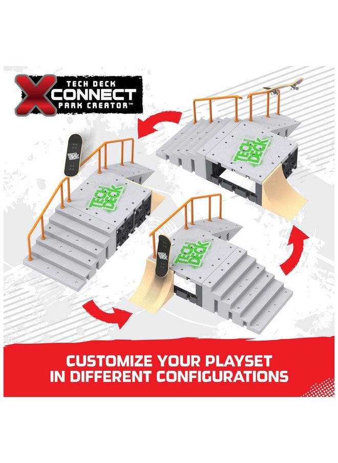 Tech Deck Flip N’ Grind Xconnect Park Creator Customizable And Buildable Ramp Set With Exclusive Fingerboard Kids Toy For Boys And Girls Ages 6 And Up  - Image 4