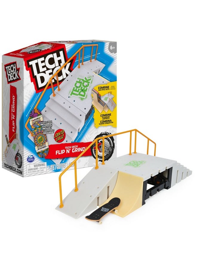 Tech Deck Flip N’ Grind Xconnect Park Creator Customizable And Buildable Ramp Set With Exclusive Fingerboard Kids Toy For Boys And Girls Ages 6 And Up  - Image 2