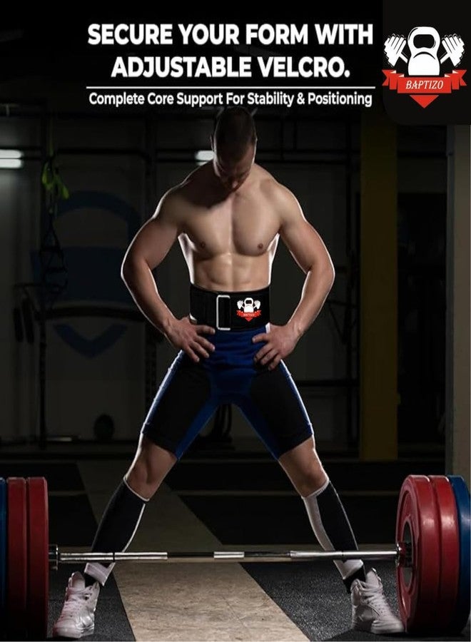 Baptizo Weight Lifting Belt, Neoprene Padded Support Belt for Gym Training, Black (Medium (28" - 30")) - Image 3