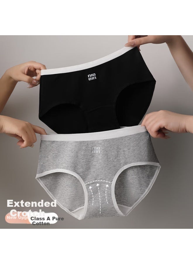 PLANDOO Palando A-class Women's Cotton Underwear 10a Antibacterial 100% Cotton Extended Crotch Breathable Comfortable 4-pack L - Image 5