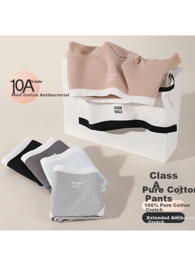 PLANDOO Palando A-class Women's Cotton Underwear 10a Antibacterial 100% Cotton Extended Crotch Breathable Comfortable 4-pack L - Image 4