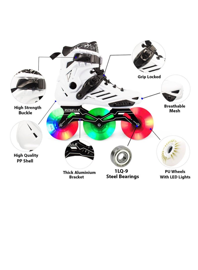 OVERS Professional LED 3 Wheels Inline Skates for youth Men and Women - Image 2
