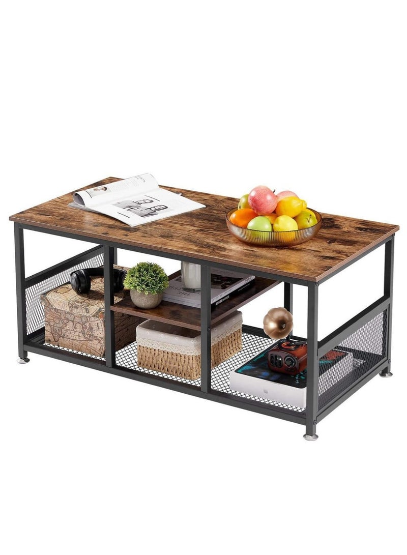 AGD 3-Tier Open TV and Media Console for Living Room, Bedroom, Media Entertainment Center and Coffee Table - Image 5