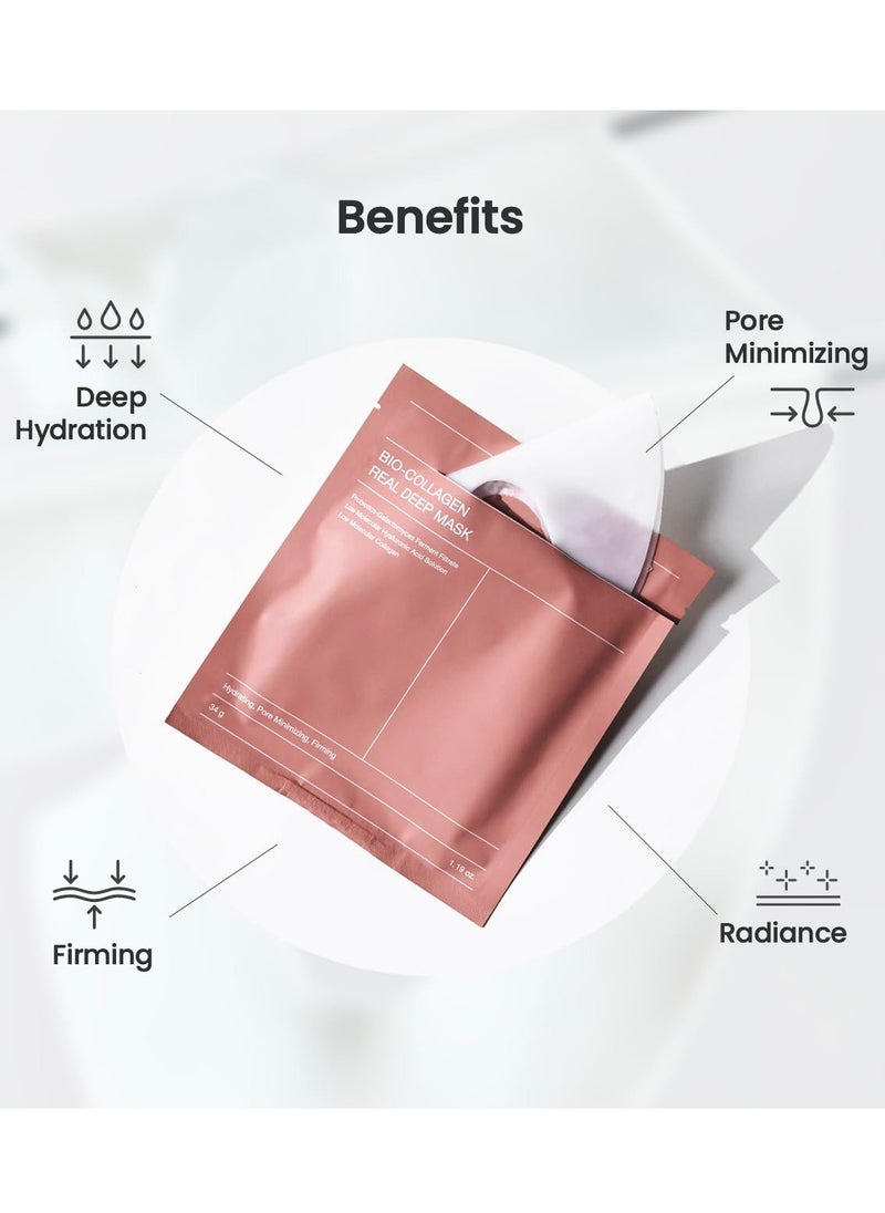 BIODANCE - Bio-Collagen Real Deep Mask 4PCS Hydrating Overnight Hydrogel Mask Pore Minimizing Elasticity Improvement 34g - Image 1