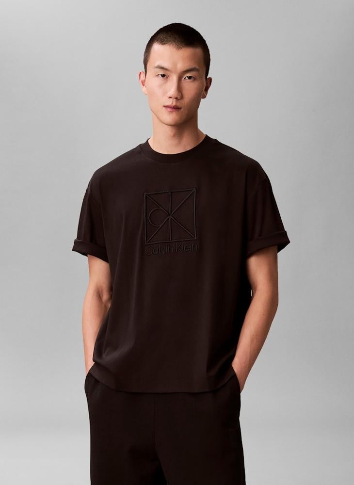 CALVIN KLEIN Relaxed Embroidered Logo T-shirt - Image 1
