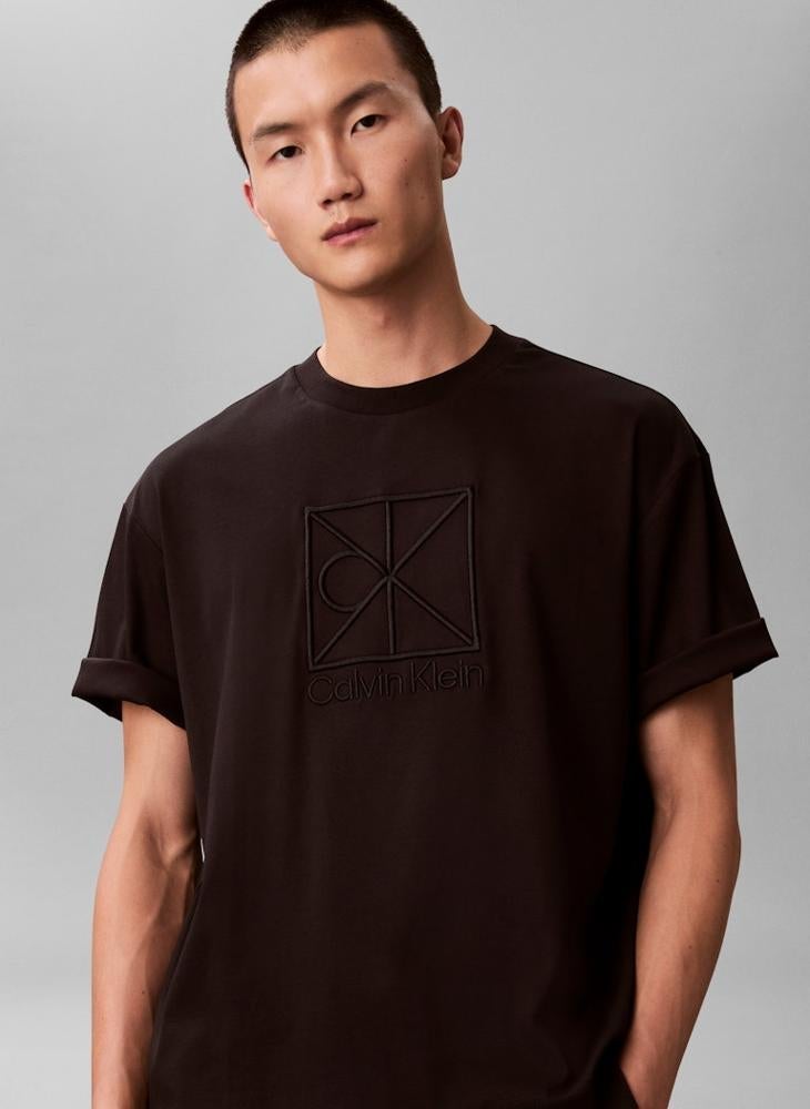 CALVIN KLEIN Relaxed Embroidered Logo T-shirt - Image 4