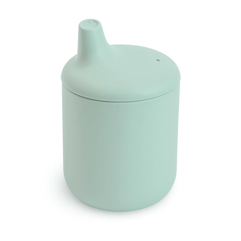 mushie 100% Silicone Baby Sippy Cup | 6 Months+ (Cambridge Blue) - Image 1