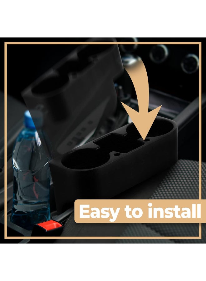 Multi-Functional Car Drink Holder & Organizer - 5 Storage Spaces, Universal Fit, Cell Phone Mount, Durable ABS, Easy Install - Image 4