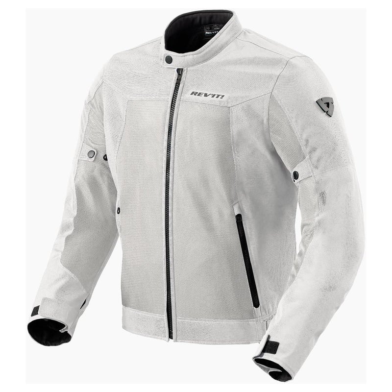 REVIT Mens Eclipse 2 Mesh Motorcycle Jacket Silver XLarge