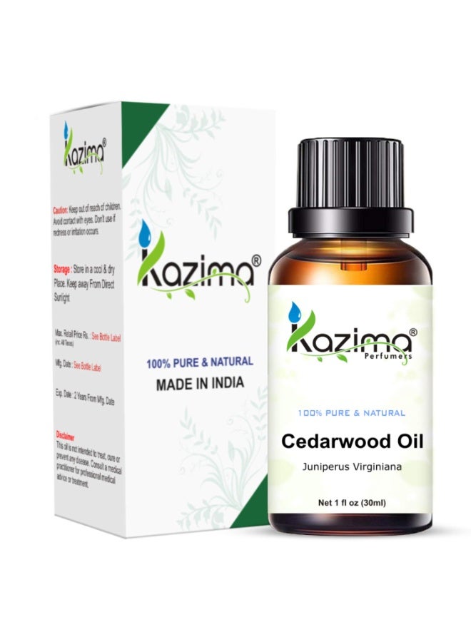 KAZIMA Cedarwood Essential Oil - 100% Pure Natural & Undiluted For Skin care & Hair care (30ML) - Image 1