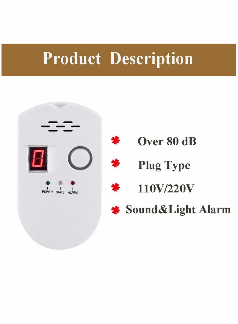 Zikra Ultra-Sensitive Natural Gas Detector with Digital Display - Flammable Gas Pipeline Alarm Sensor for Enhanced Safety and Detection - Image 5
