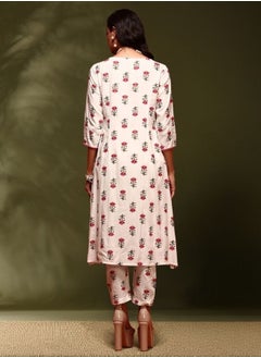 Floral  print kurta with straight pangts-black &beige - pzsku/ZC9275C257E5115F01E15Z/45/_/1740130367/8fb4d265-1ca2-4087-a918-a389590a196e