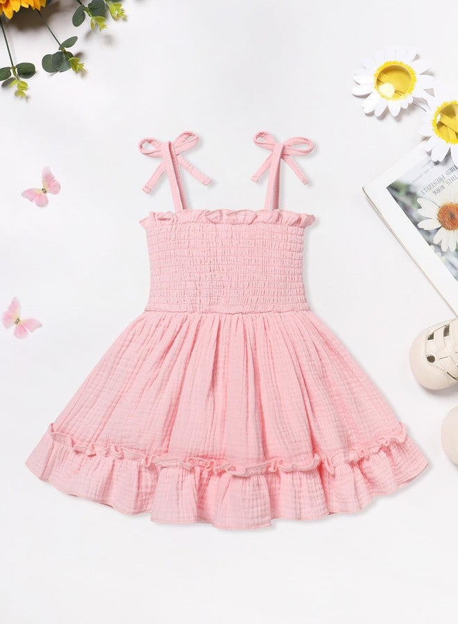 IMEKIS Half Birthday Outfit Girl: Halfway to One Cake Smash Photoshoot Toddler Baby Fairy Boho Bubble Romper Summer Smocked Dress Clothes Pink 1/2 6-9 Months - Image 3
