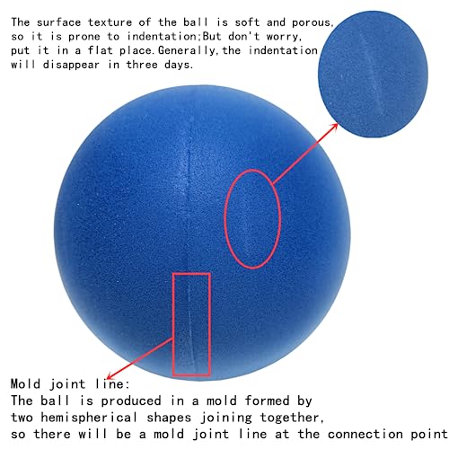 Ganjiang 7 Inches Soft No-Noise Foam Ball Sponge Kickball for Indoor Activity(Blue Color) - Image 3