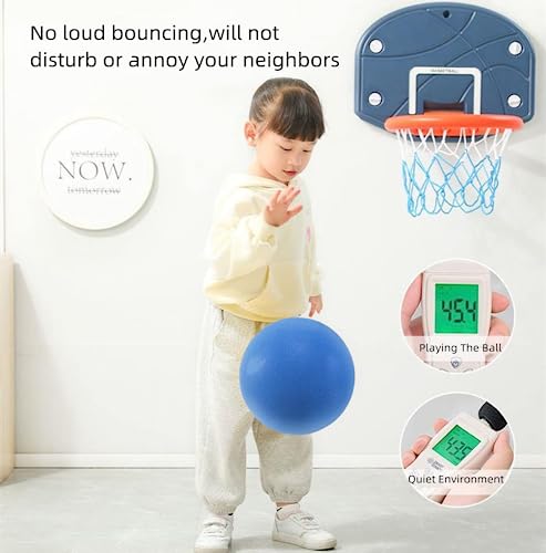 Ganjiang 7 Inches Soft No-Noise Foam Ball Sponge Kickball for Indoor Activity(Blue Color) - Image 5