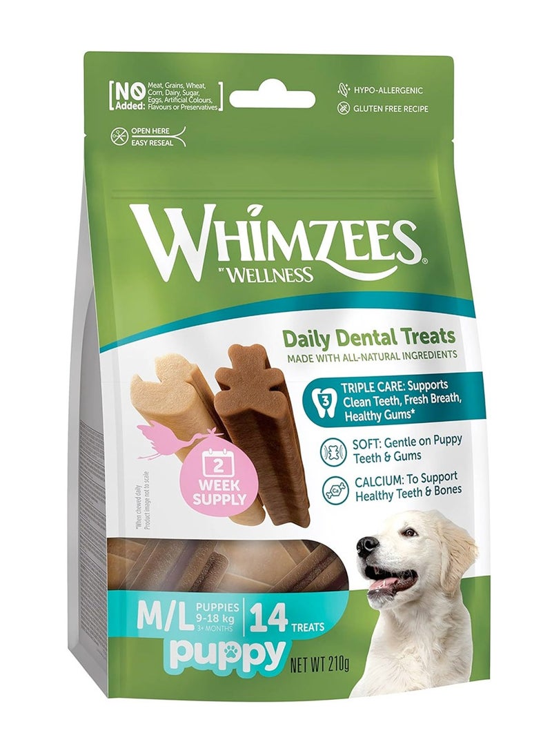 ويمزيس أعواد ويمزيز للجراء متوسطة/كبيرة (14 قطعة) - Image 1