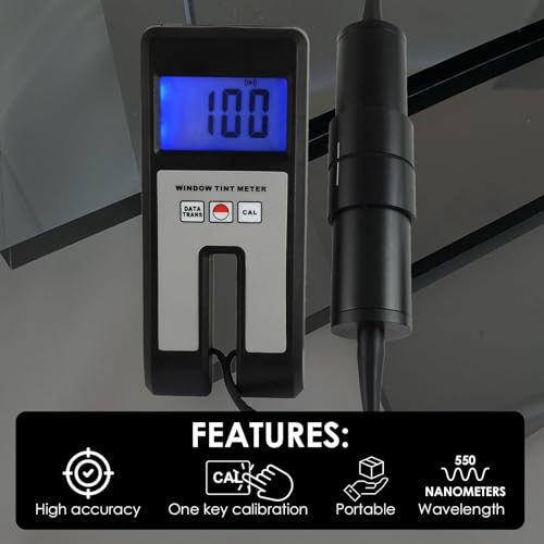 Gain Express Digital Car Window Tint Meter - Portable Solar Tester for Visual Light Transmission, Filmed Glass, UV IR Rejection and Spectrum Analysis - Image 2