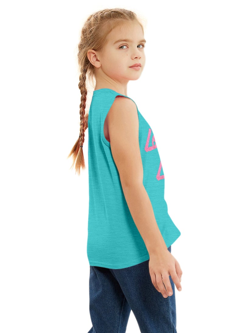 Lauren Smith Kids Girls Roll up Sleeve T Shirt with Glitter Print 100 percent Cotton - Image 2
