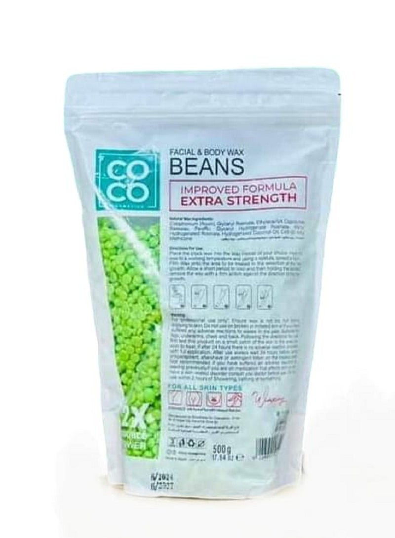 كوكو شمع خرز كوكو واكس  لازاله شعر الجسم  500g - Image 2