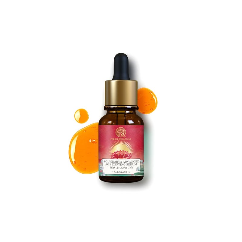 Forest Essentials سيروم الوجه المتقدم من فوريست إسنشالز ساونداريا لمكافحة الشيخوخة مع ذهب 24 قيراط - Image 2