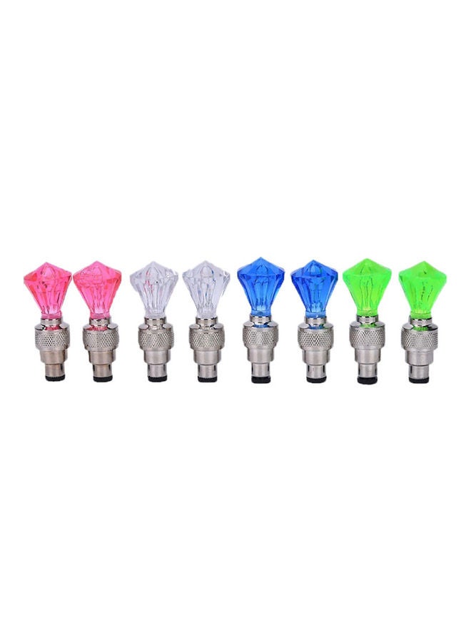 Loquat 2Pcs Diamond Shape Car Motorcycle Bike Tyre Tire Valve Caps Decorative LED Light 0.029kg  - Image 3