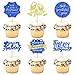 Ercadio 24Pcs We Appreciate You Cupcake Toppers Glitter Blue Gold Thank You Being Awesome Retirement Cupcake Decorations Graduation Parents Appreciation Theme Teachers Mothers Fathers Day Supplies - Image 2