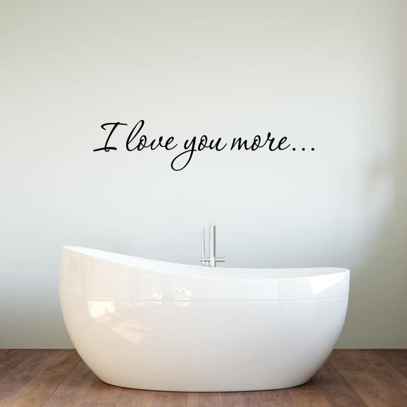 في دبليو أيه كيو Vwaq I Love You More ملصق حائط اقتباس الحب ملصقات ديكور فنية للحائط أقوال لغرفة النوم - Image 3