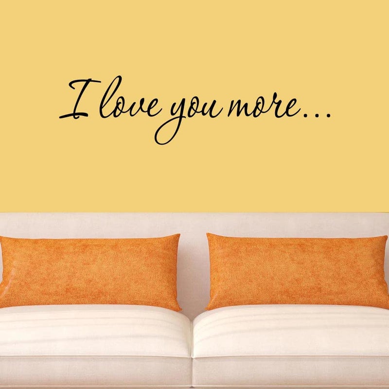 في دبليو أيه كيو Vwaq I Love You More ملصق حائط اقتباس الحب ملصقات ديكور فنية للحائط أقوال لغرفة النوم - Image 4