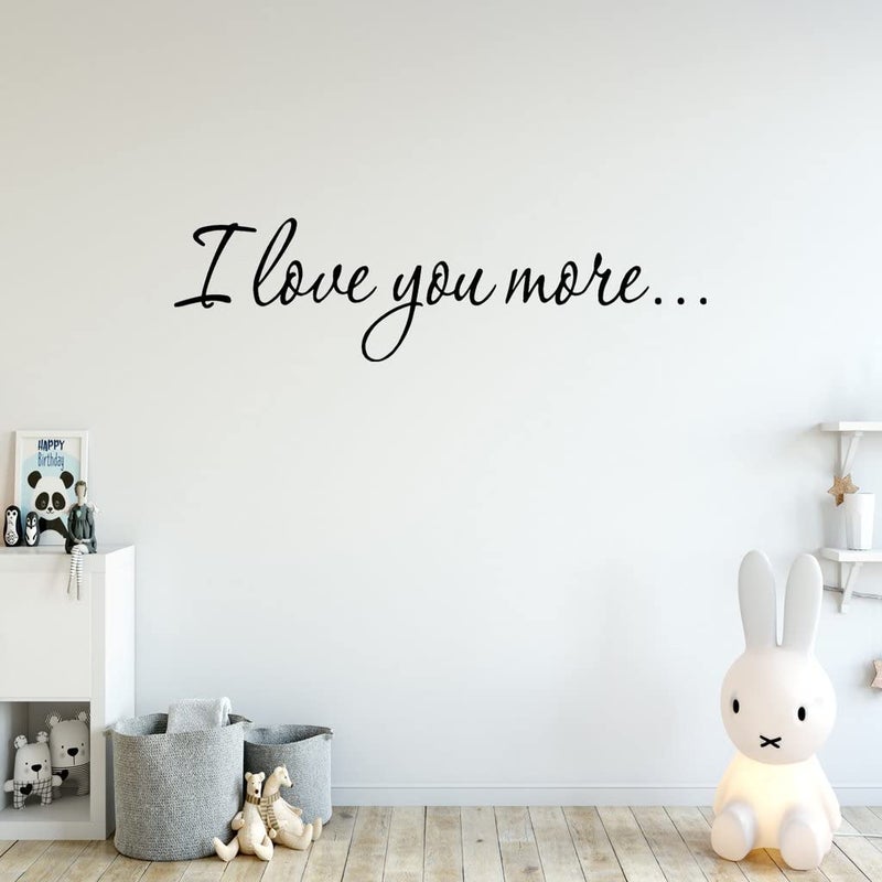 في دبليو أيه كيو Vwaq I Love You More ملصق حائط اقتباس الحب ملصقات ديكور فنية للحائط أقوال لغرفة النوم - Image 5